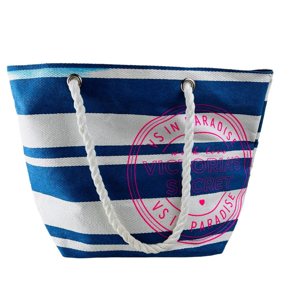 Victoria's Secret tote - Nautical NAVY striped - beach Bag